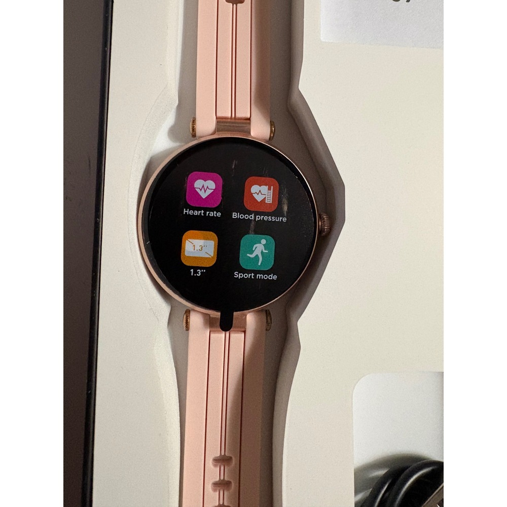 Bebinca Smart Watch 1.3" Touch Screen Rose Gold Pink Heart Rate Blood Pressure
